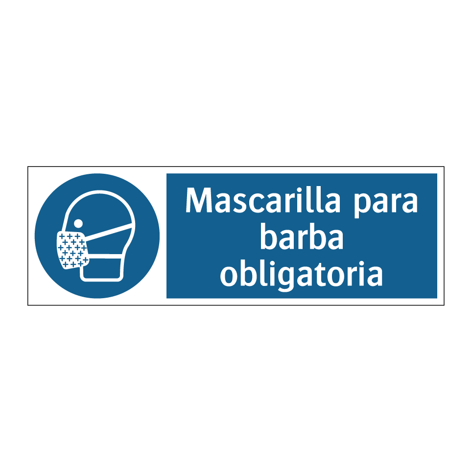 Mascarilla para barba obligatoria