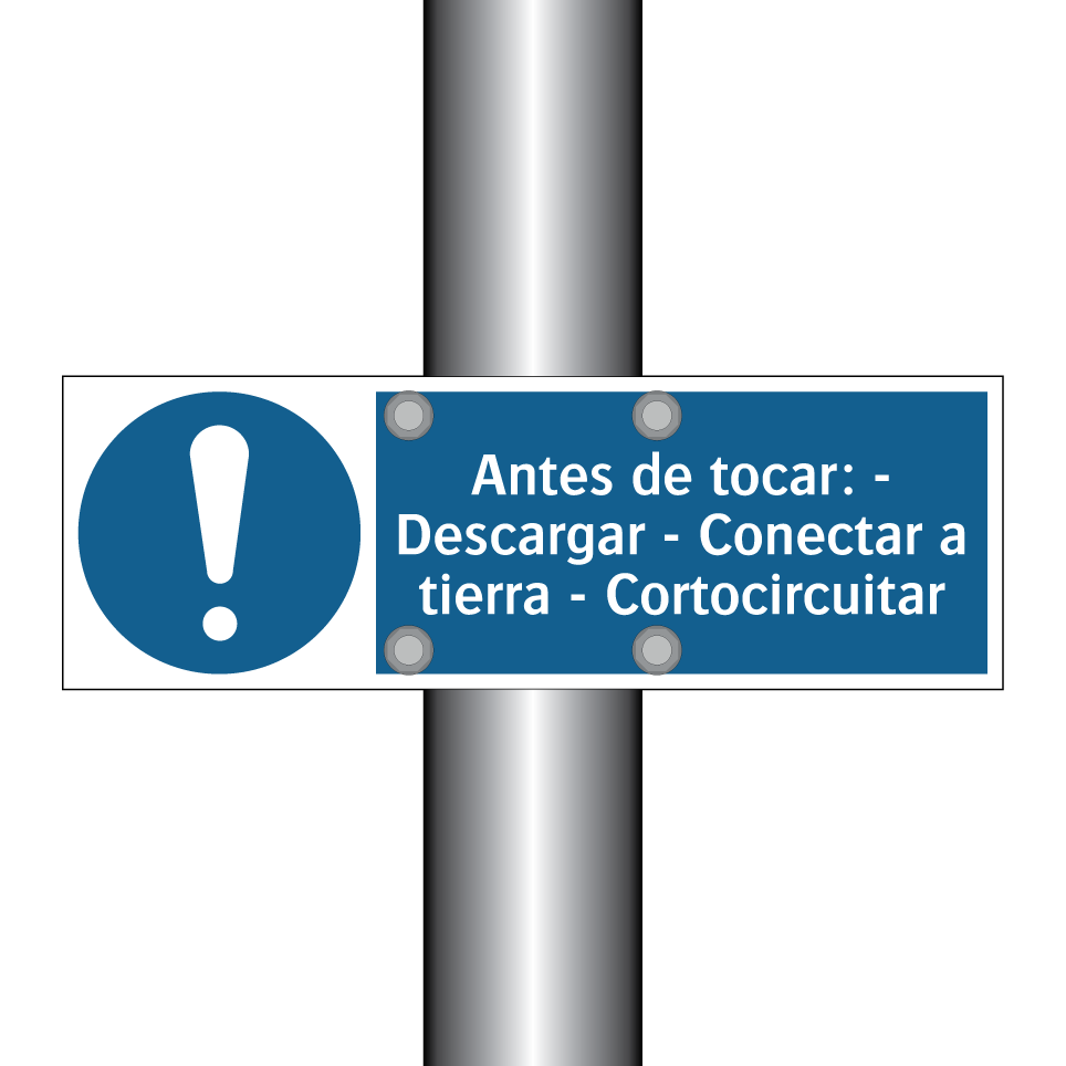 Antes de tocar: - Descargar - Conectar a tierra - Cortocircuitar