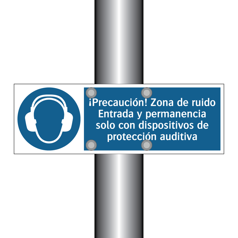 ¡Precaución! Zona de ruido Entrada y permanencia solo con dispositivos de protección auditiva