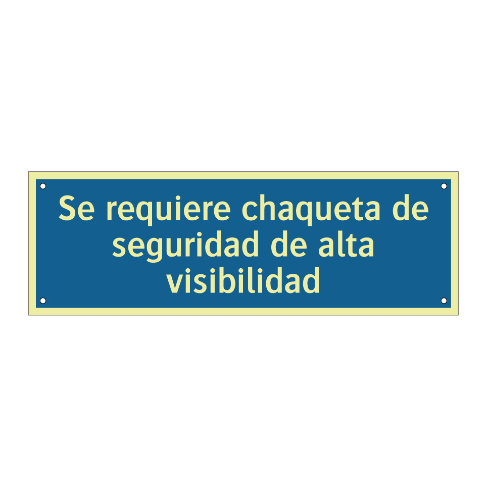 Se requiere chaqueta de seguridad de alta visibilidad