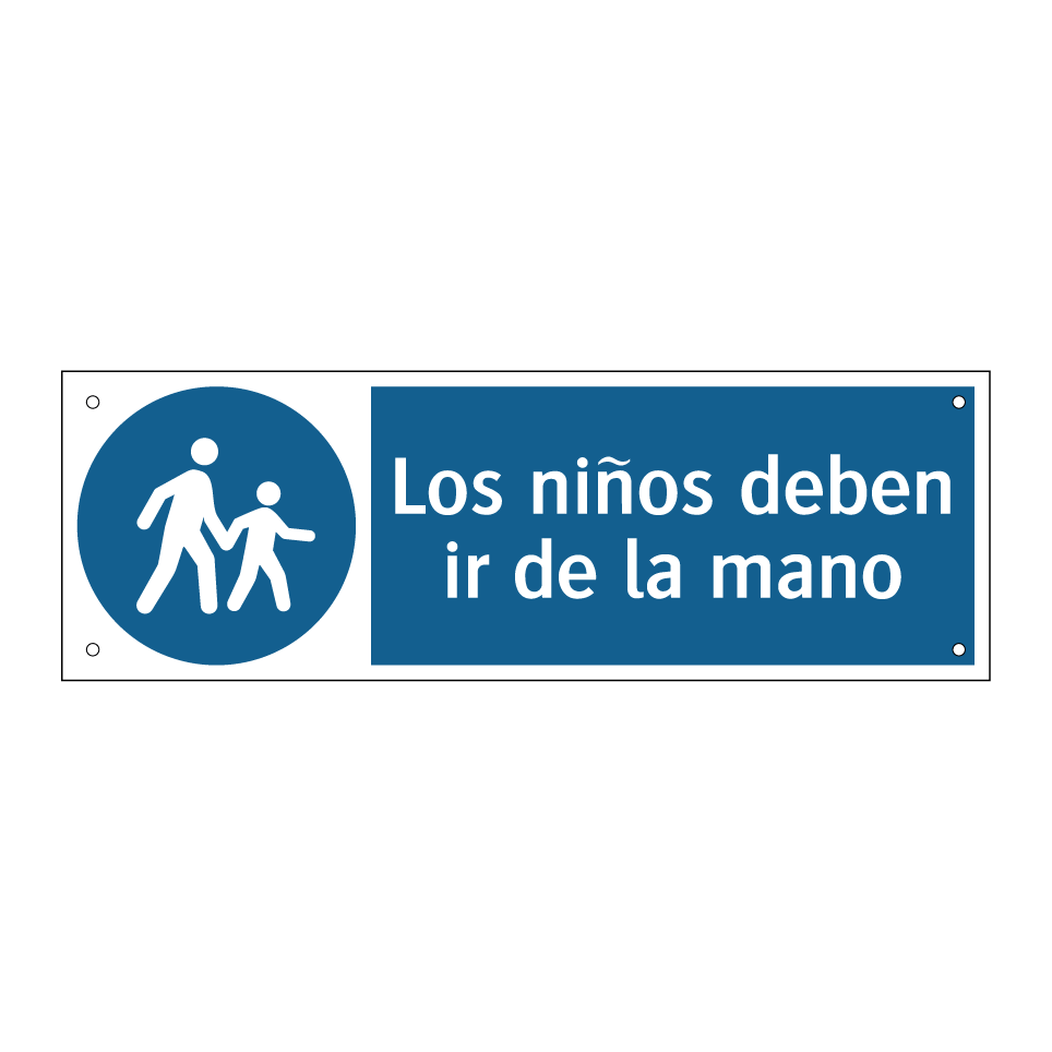 Los niños deben ir de la mano