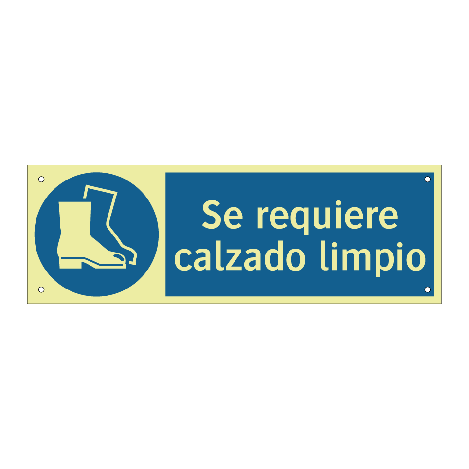 Se requiere calzado limpio