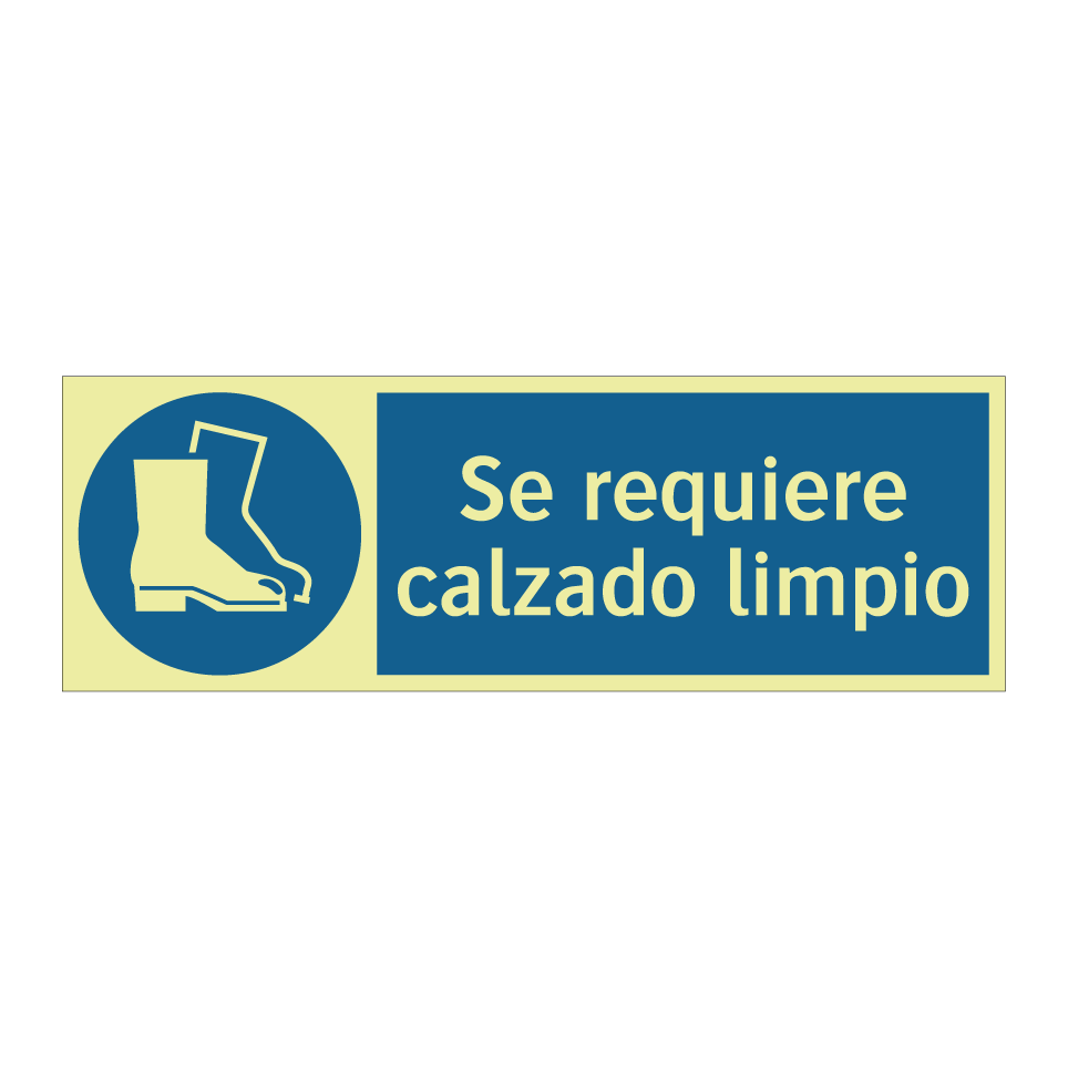 Se requiere calzado limpio