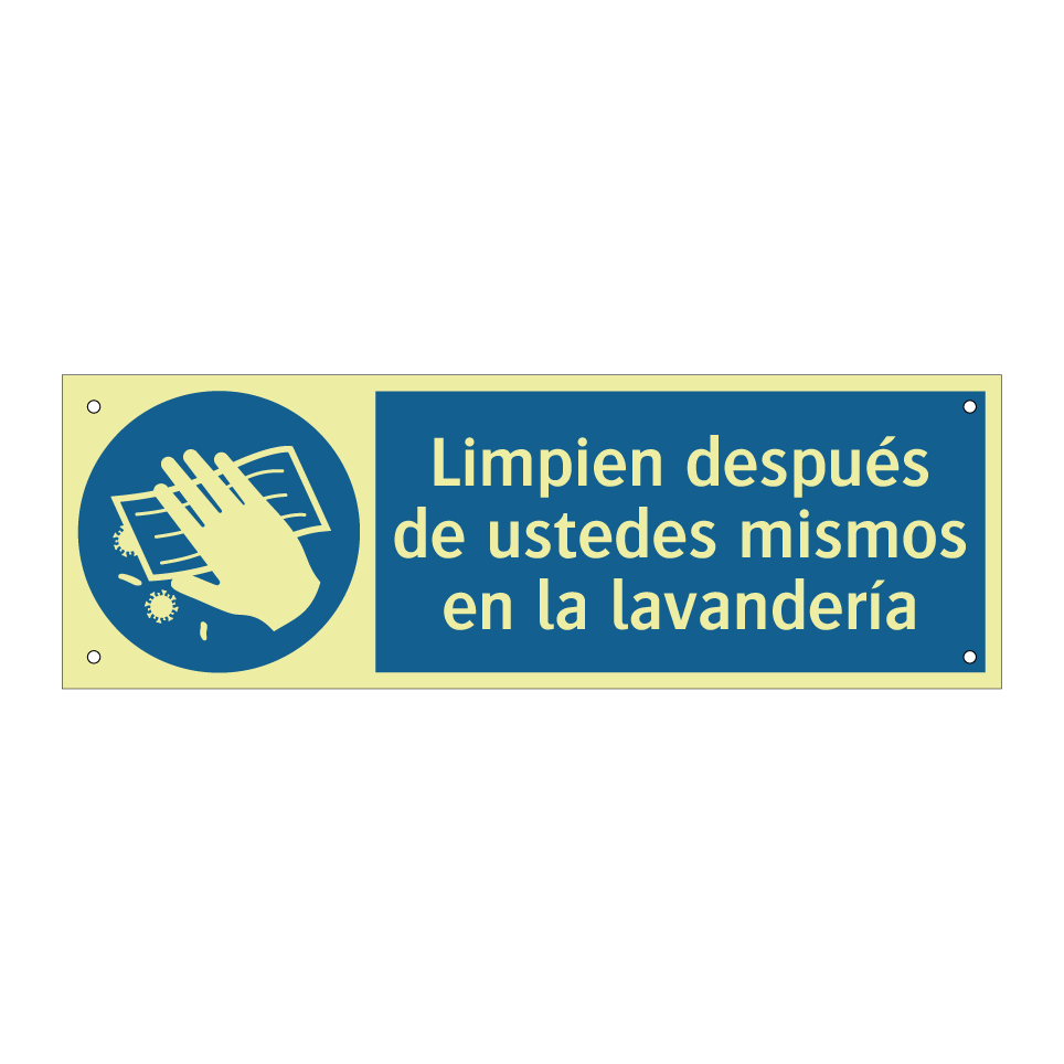 Limpien después de ustedes mismos en la lavandería