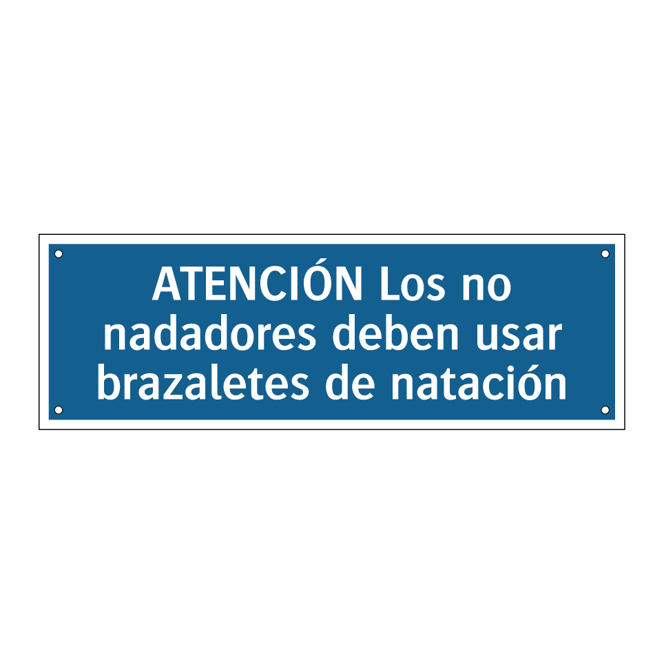 ATENCIÓN Los no nadadores deben usar brazaletes de natación