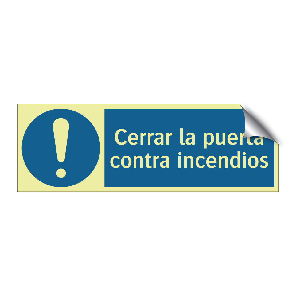 Cerrar la puerta contra incendios