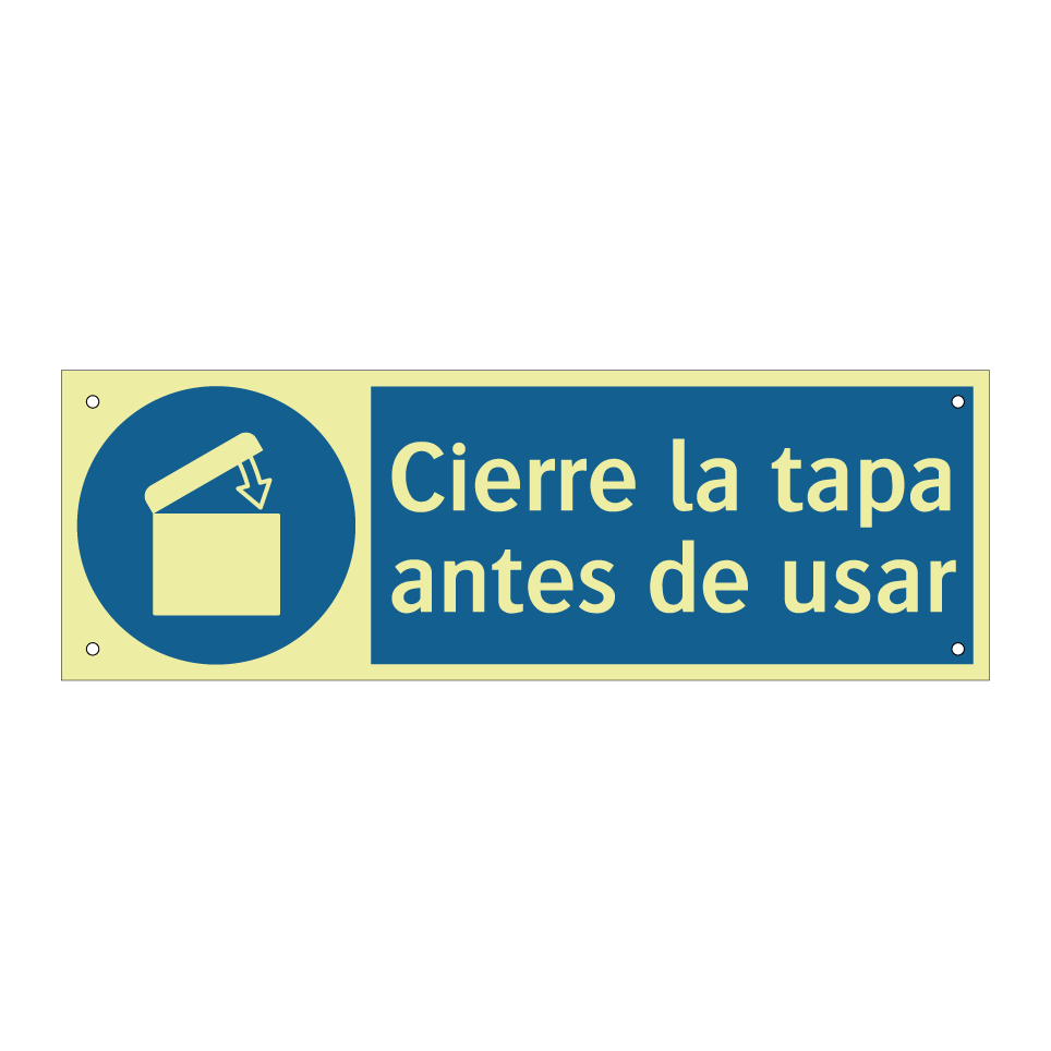 Cierre la tapa antes de usar