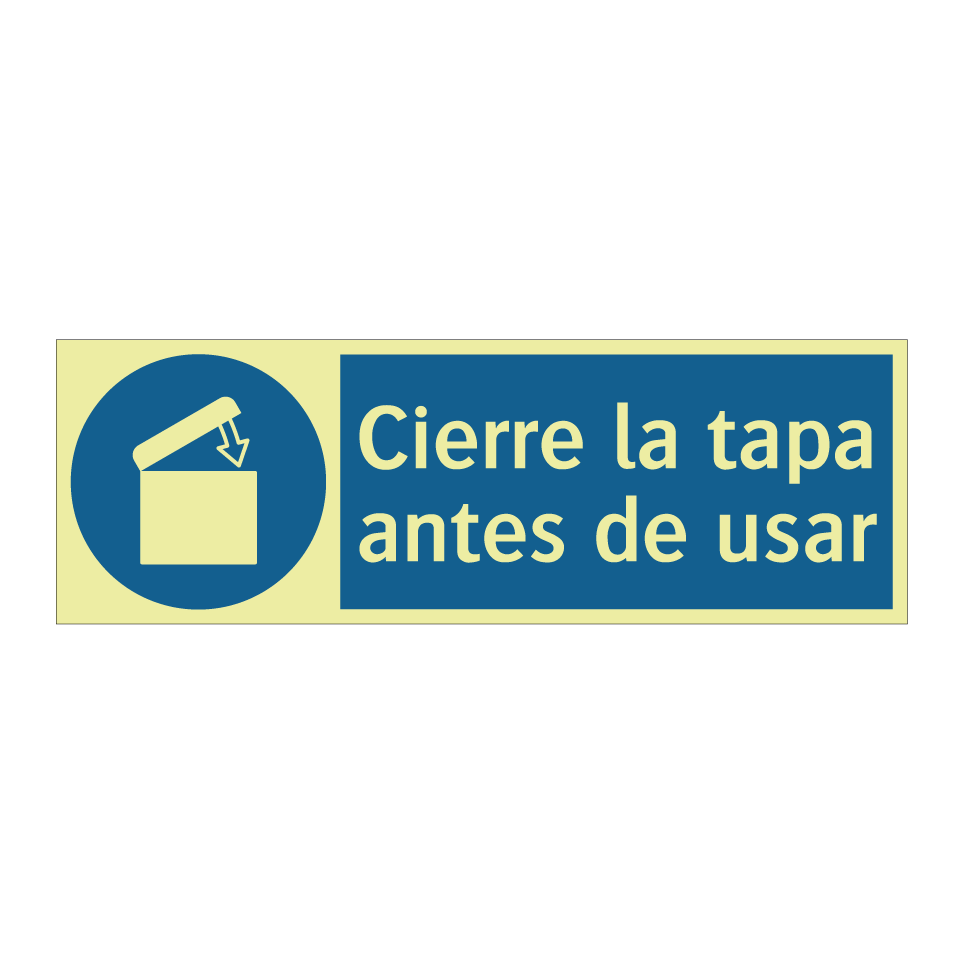 Cierre la tapa antes de usar