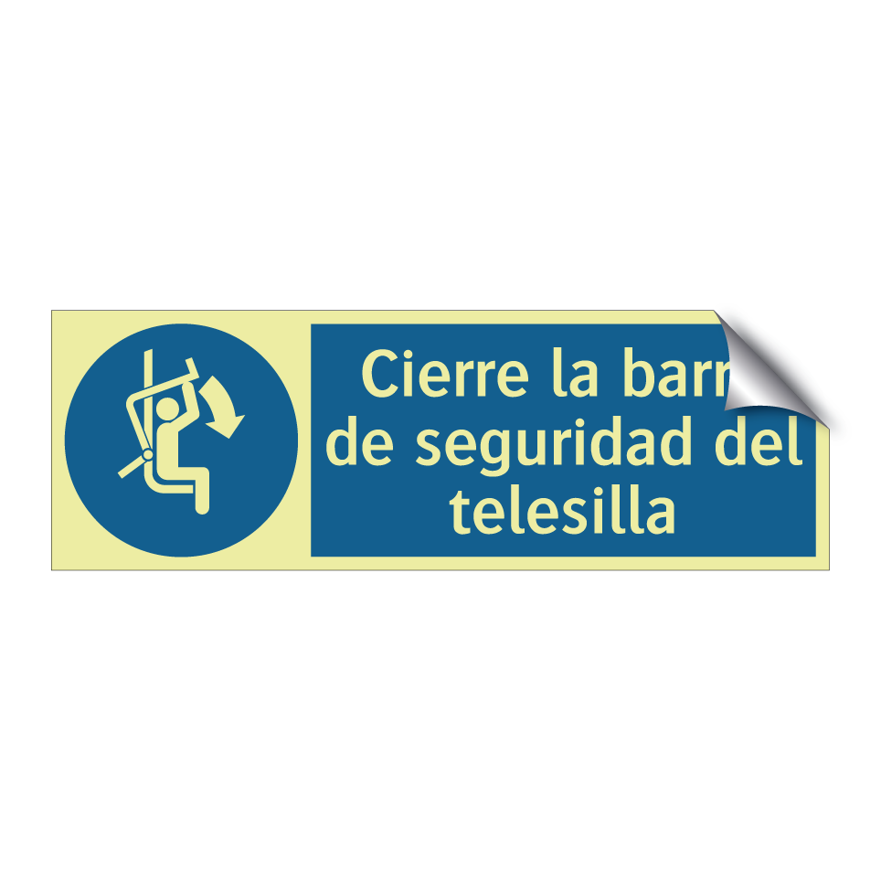 Cierre la barra de seguridad del telesilla