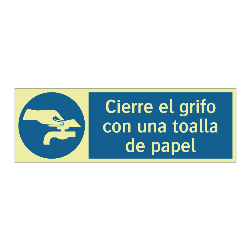 Cierre el grifo con una toalla de papel