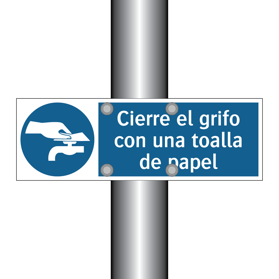 Cierre el grifo con una toalla de papel