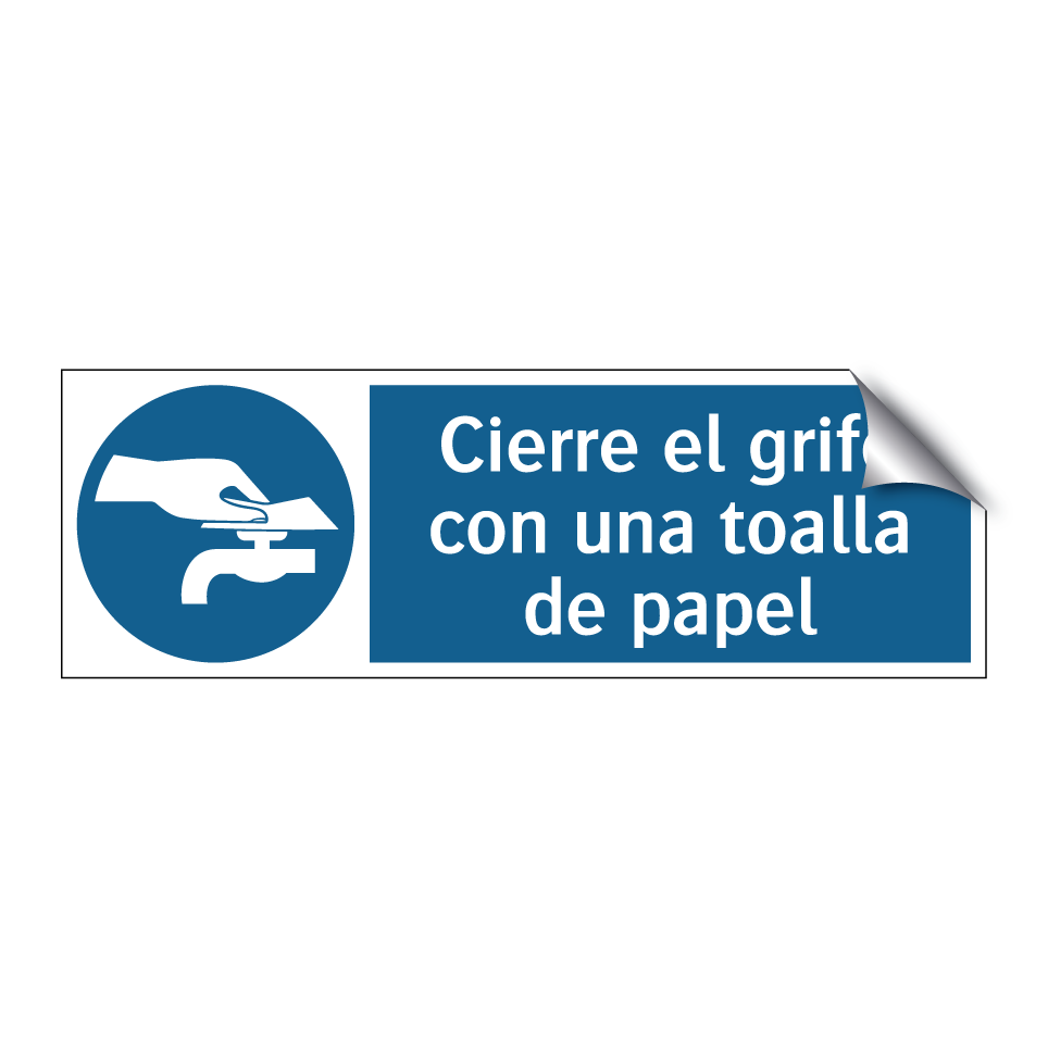 Cierre el grifo con una toalla de papel