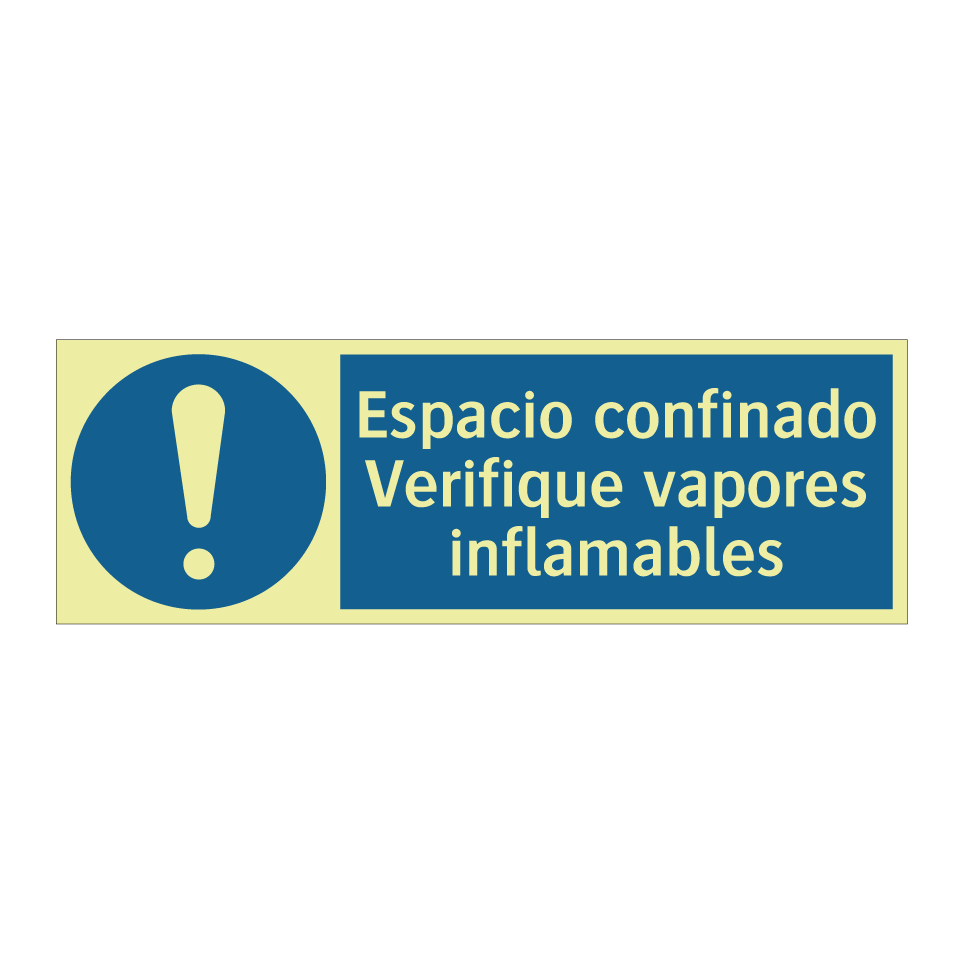 Espacio confinado Verifique vapores inflamables