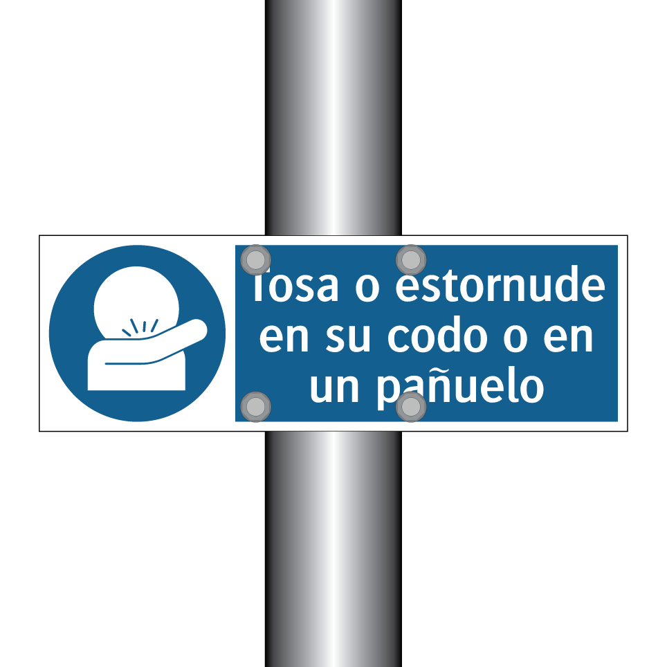 Tosa o estornude en su codo o en un pañuelo