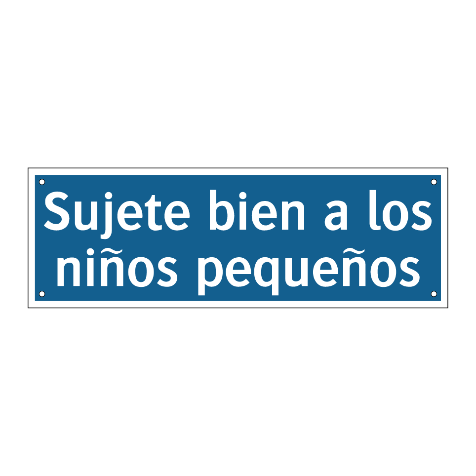Sujete bien a los niños pequeños
