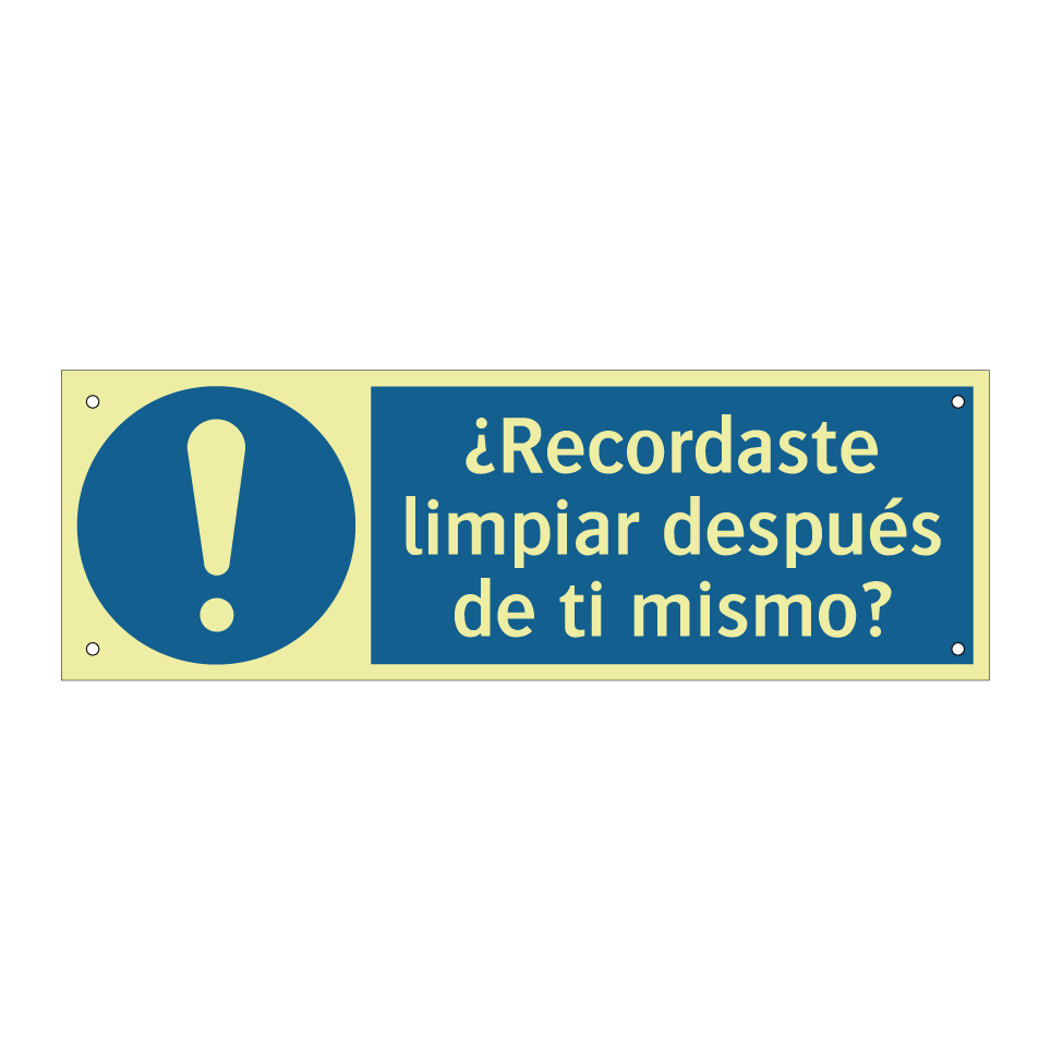 ¿Recordaste limpiar después de ti mismo?