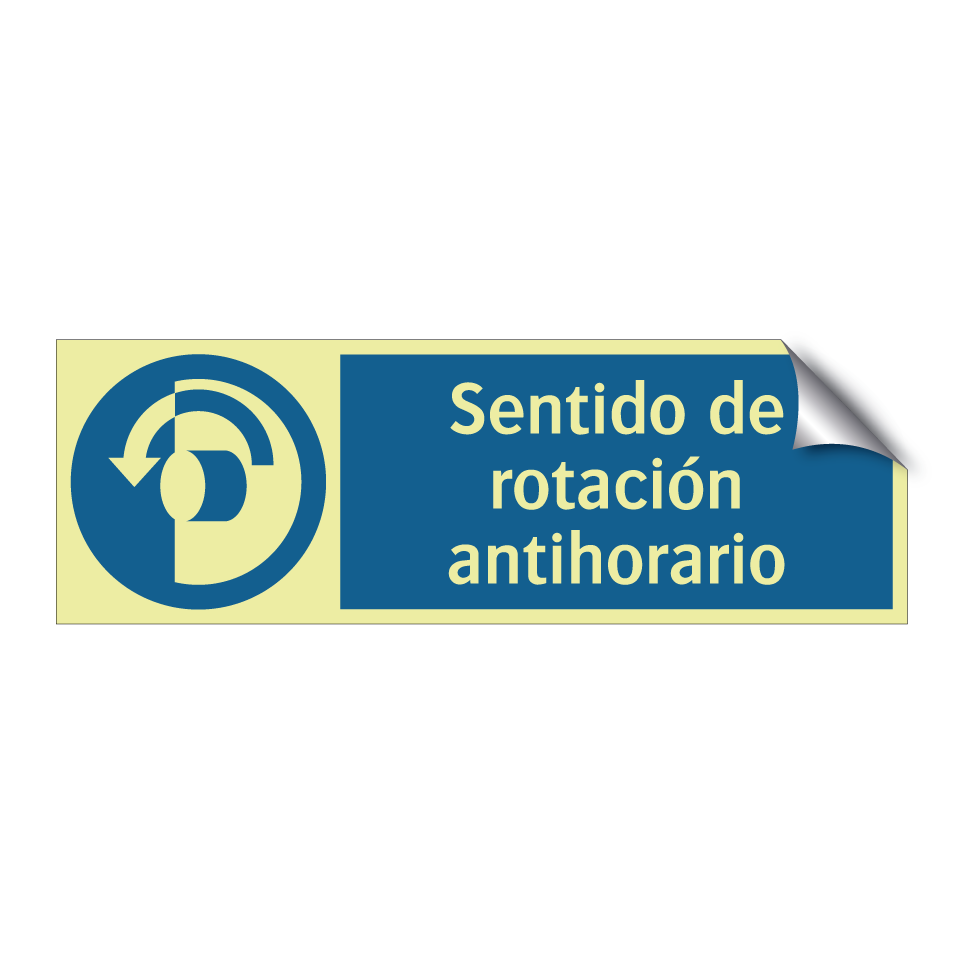 Sentido de rotación antihorario