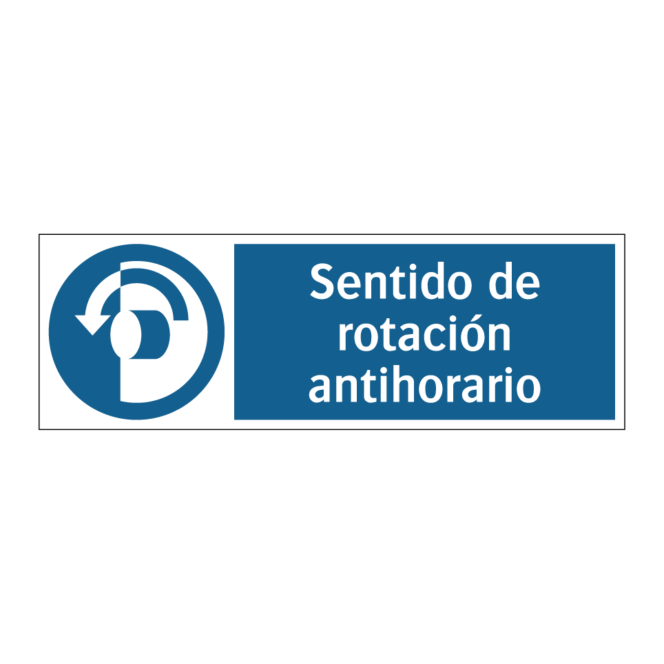 Sentido de rotación antihorario