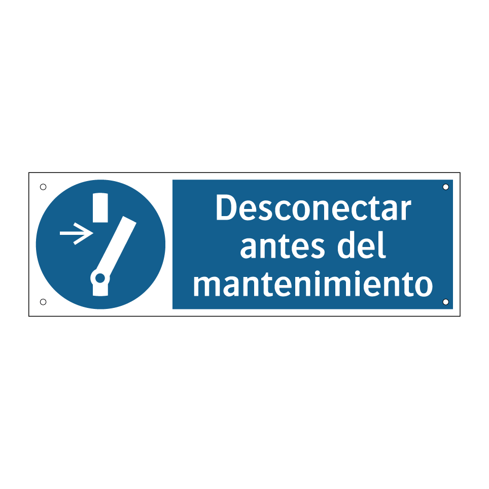 Desconectar antes del mantenimiento