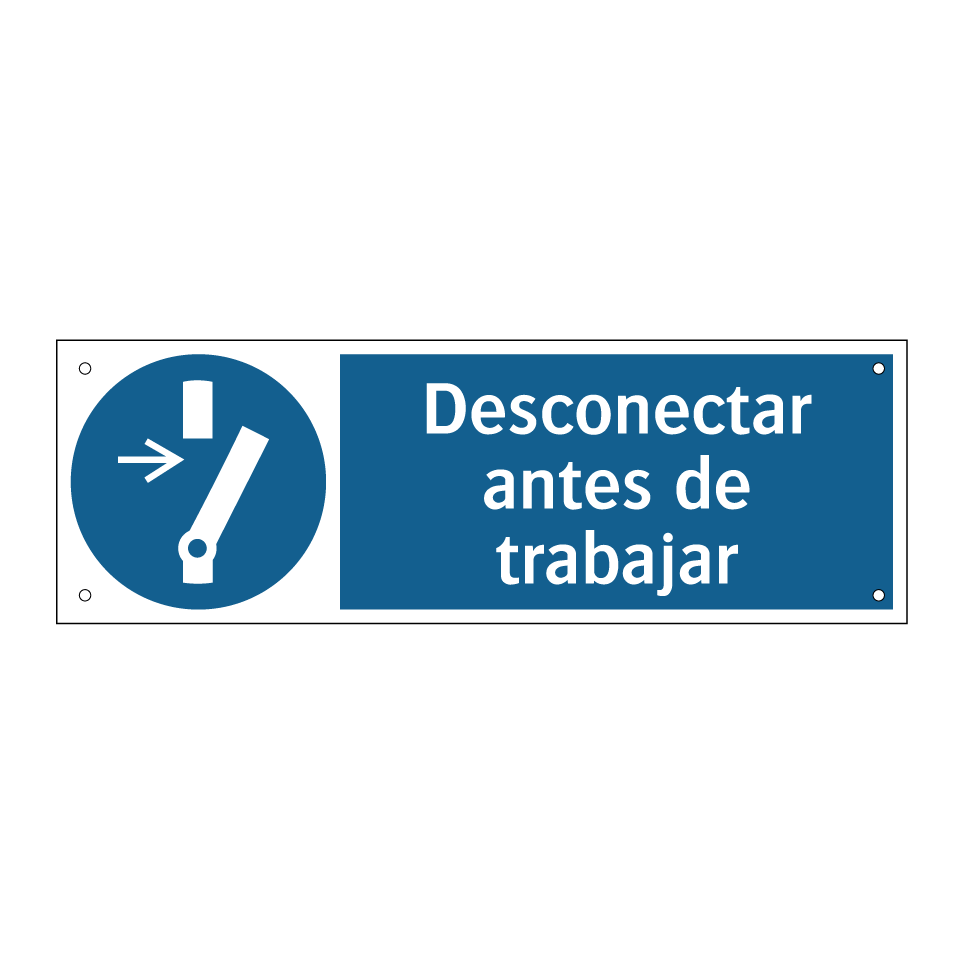 Desconectar antes de trabajar