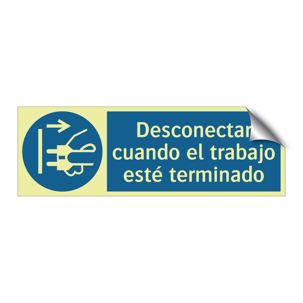 Desconectar cuando el trabajo esté terminado