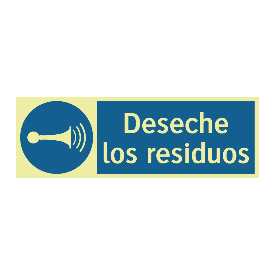 Deseche los residuos
