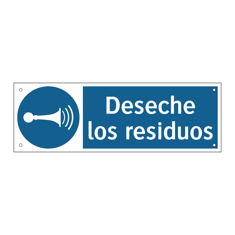 Deseche los residuos