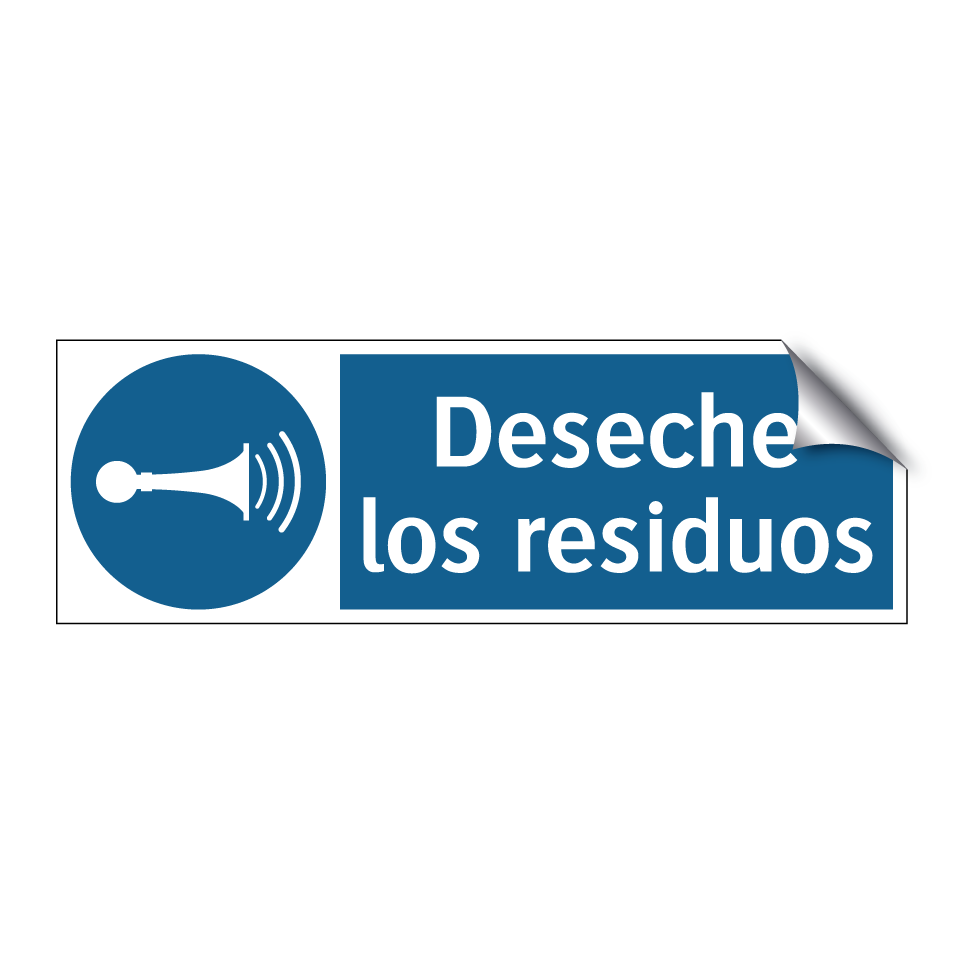 Deseche los residuos