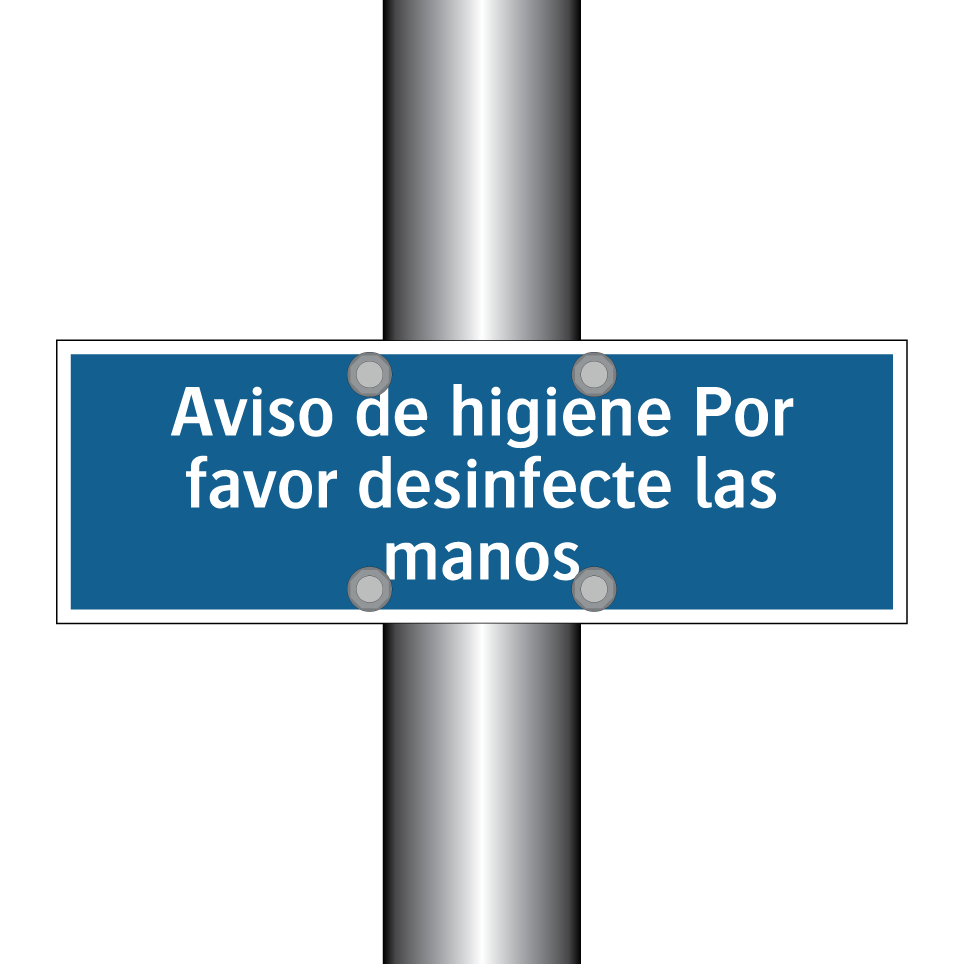 Aviso de higiene Por favor desinfecte las manos
