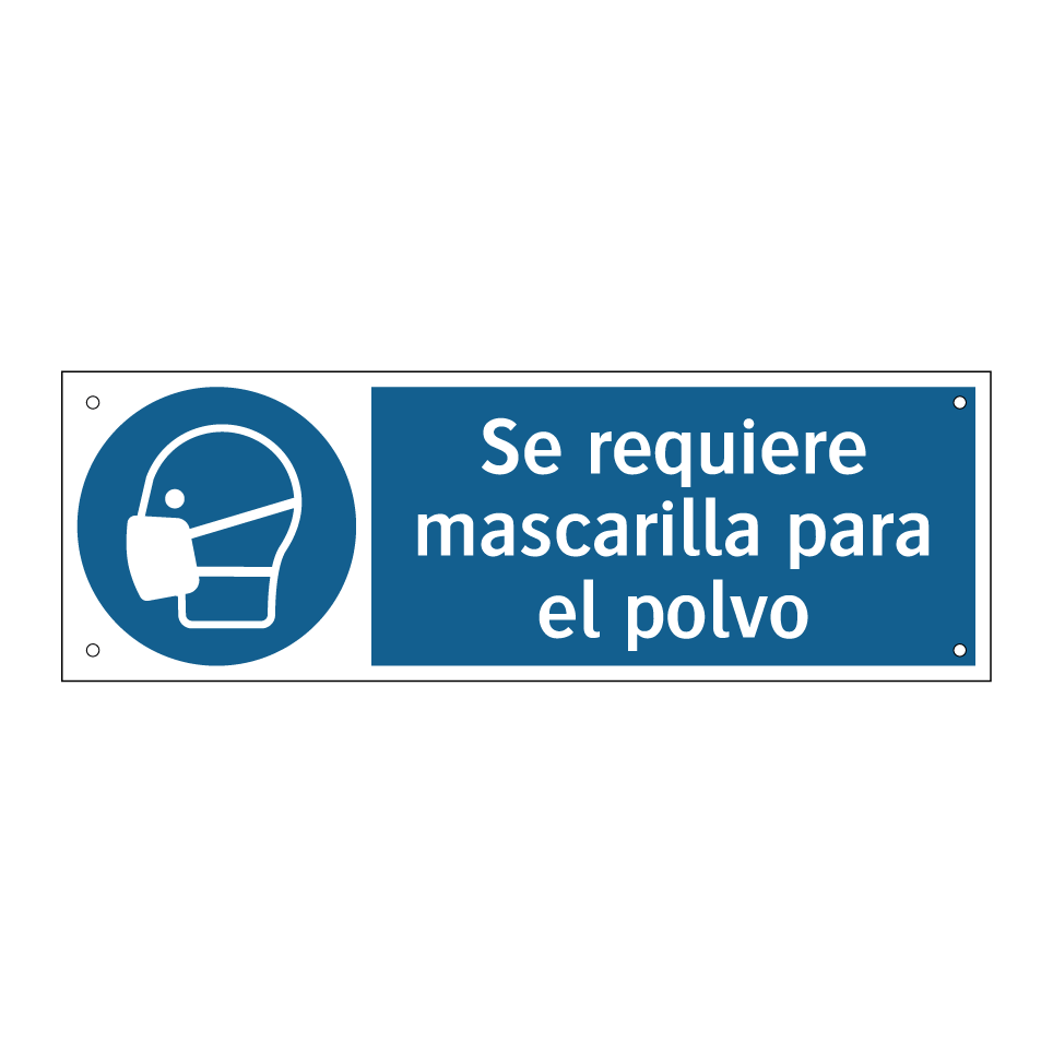 Se requiere mascarilla para el polvo