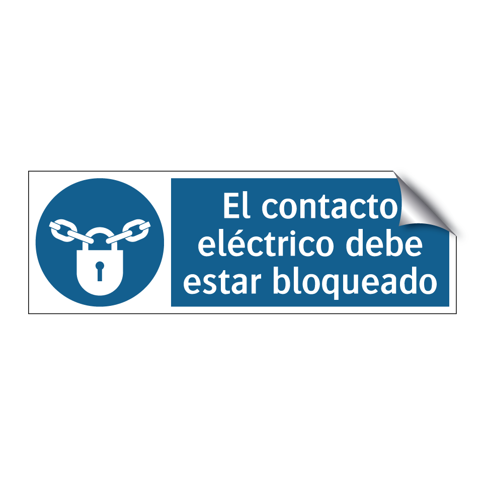 El contacto eléctrico debe estar bloqueado