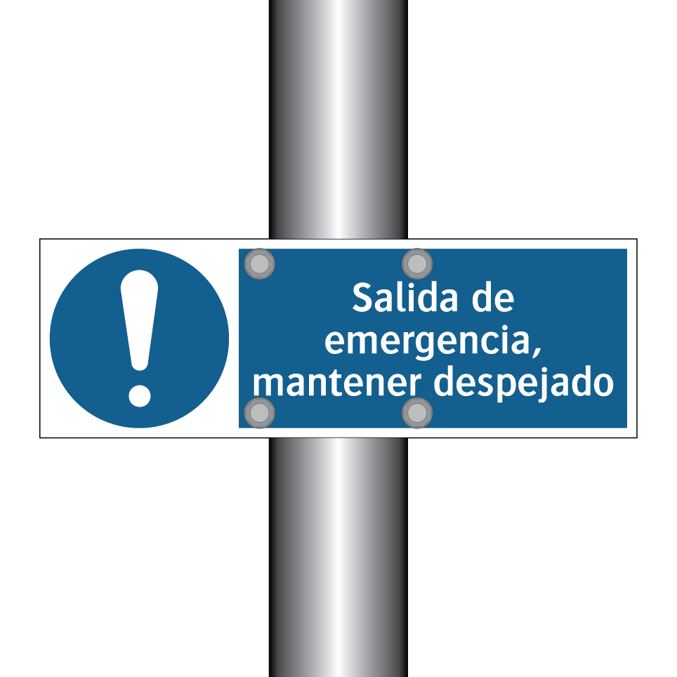 Salida de emergencia, mantener despejado