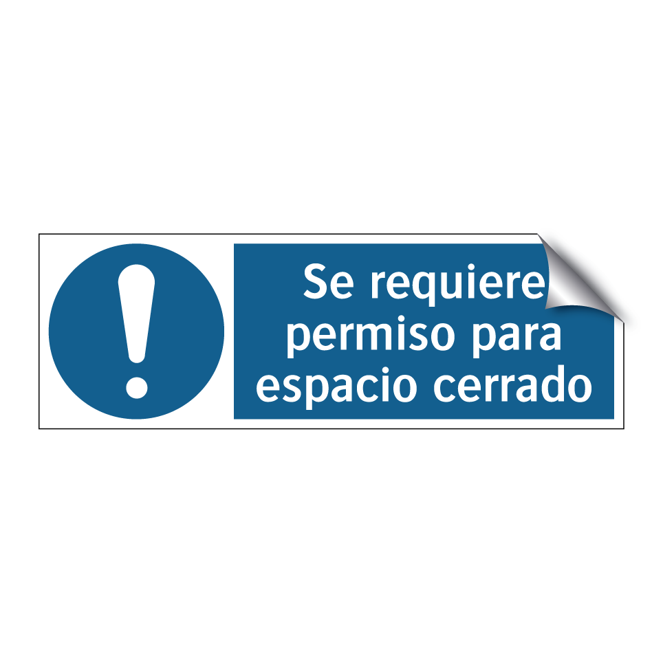 Se requiere permiso para espacio cerrado