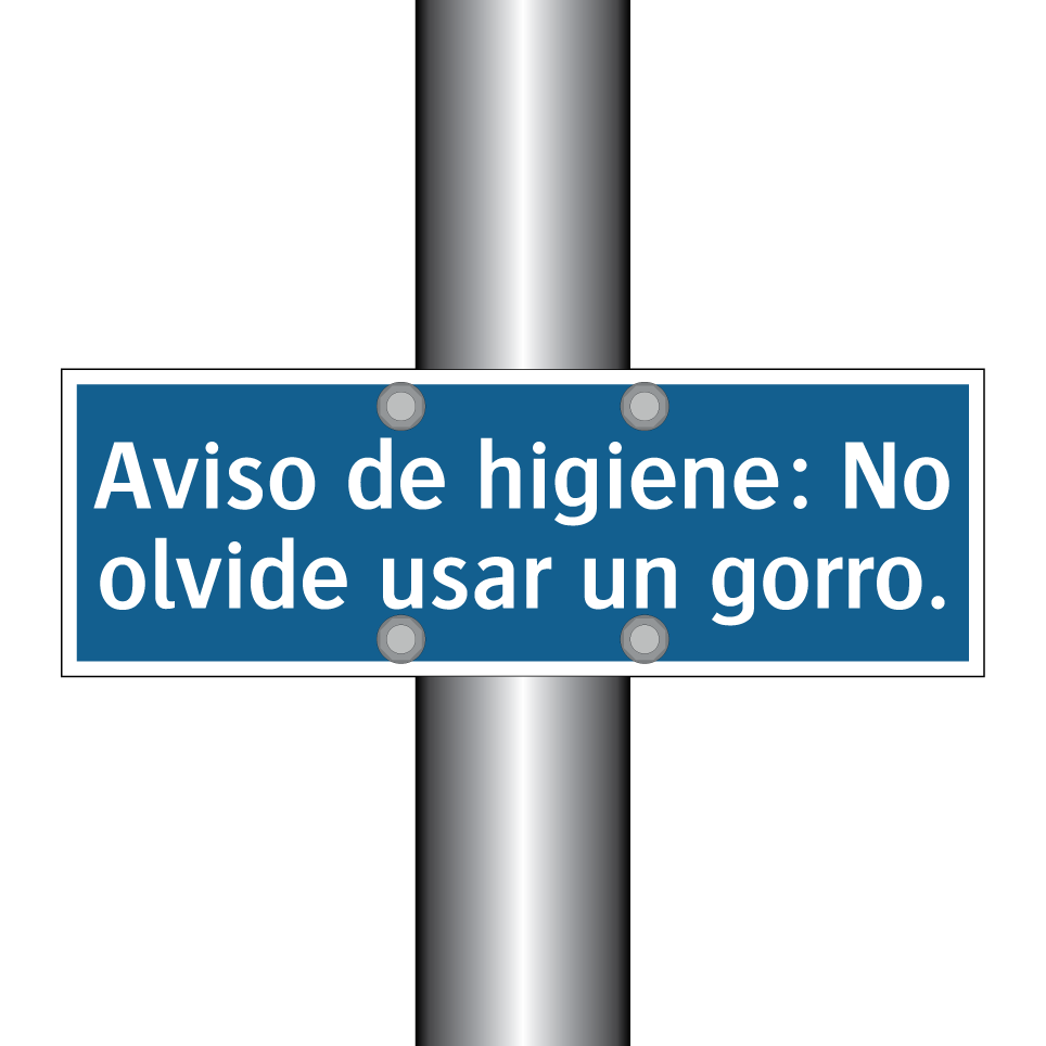 Aviso de higiene: No olvide usar un gorro.
