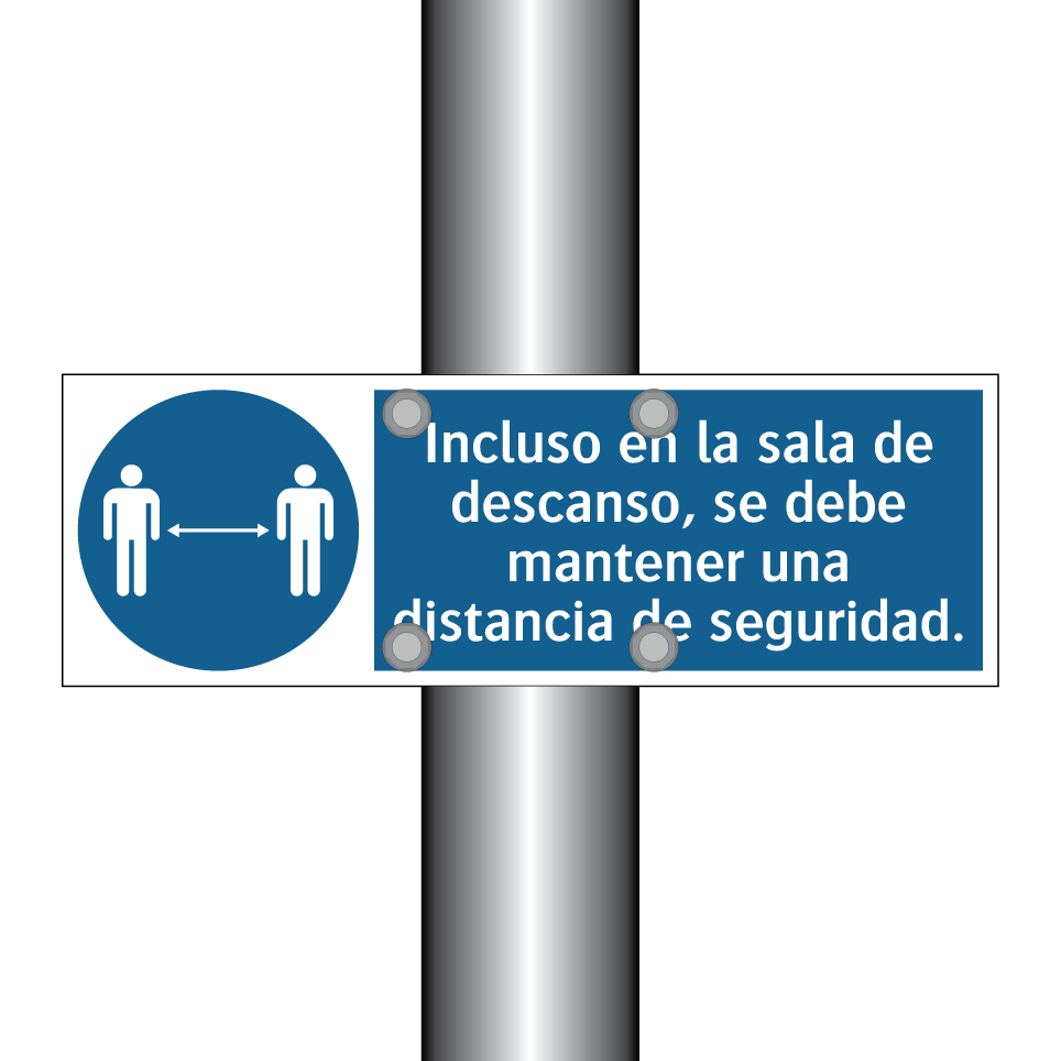 Incluso en la sala de descanso, se debe mantener una distancia de seguridad.