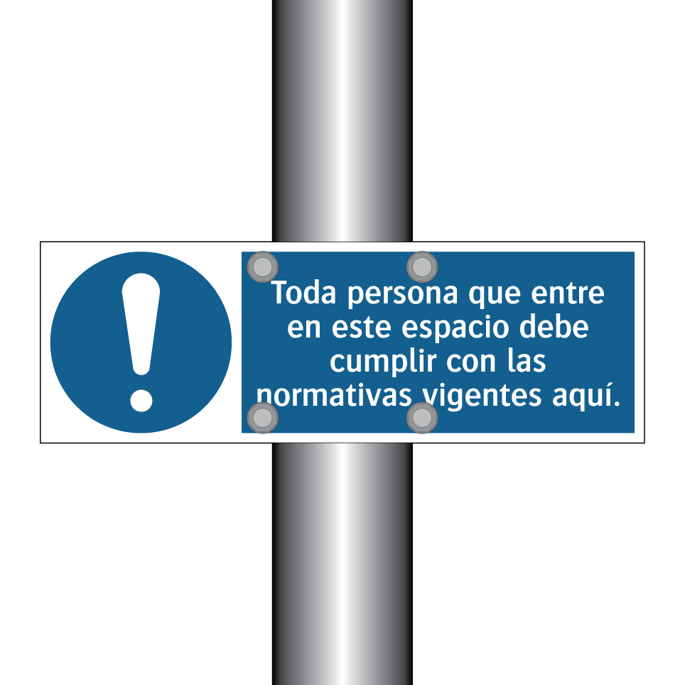 Toda persona que entre en este espacio debe cumplir con las normativas vigentes aquí.