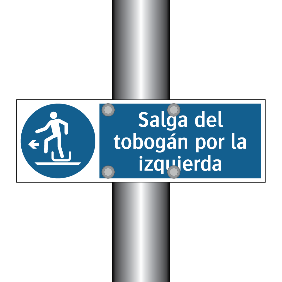 Salga del tobogán por la izquierda