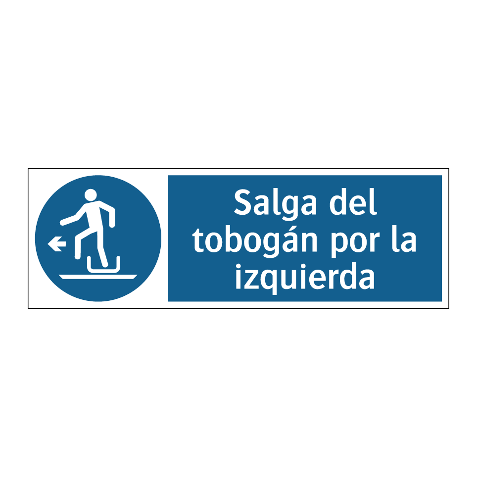 Salga del tobogán por la izquierda