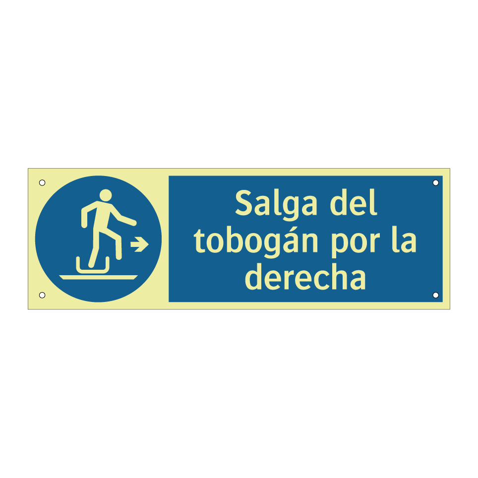 Salga del tobogán por la derecha