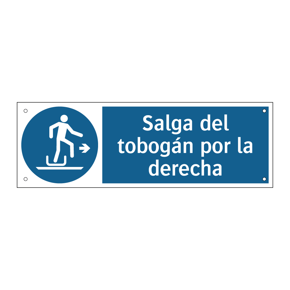 Salga del tobogán por la derecha