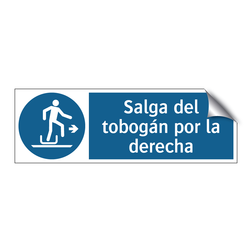 Salga del tobogán por la derecha