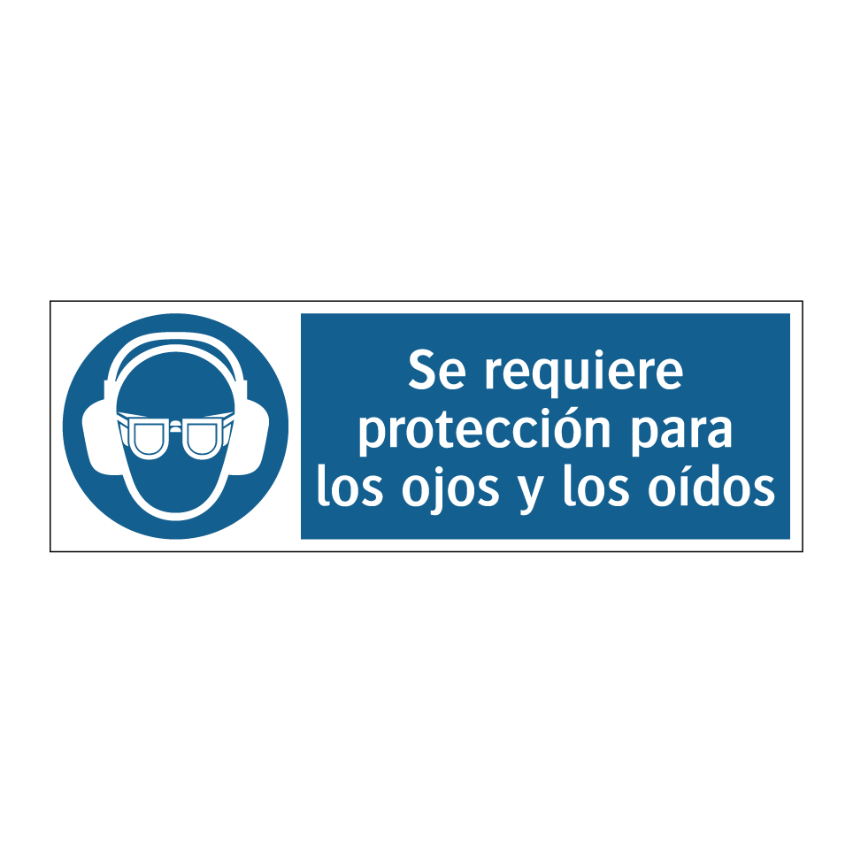 Se requiere protección para los ojos y los oídos