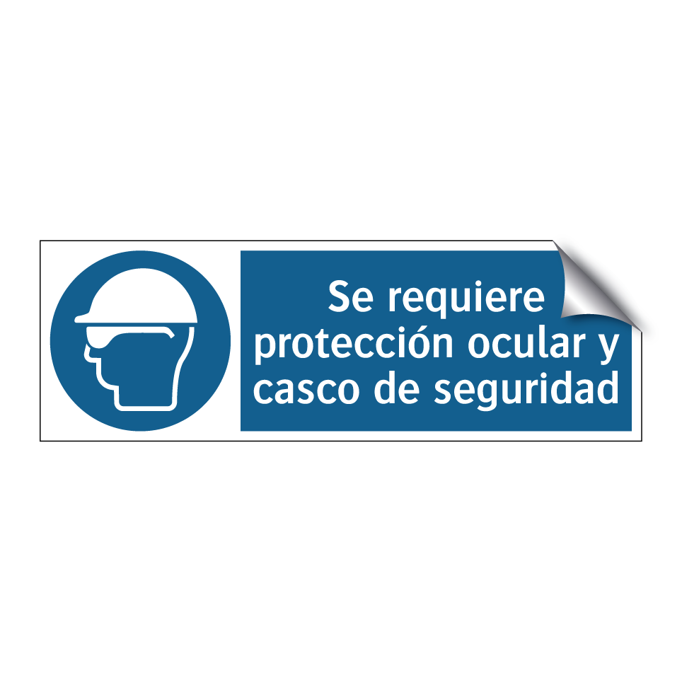 Se requiere protección ocular y casco de seguridad