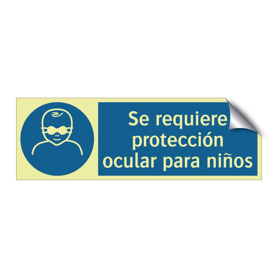 Se requiere protección ocular para niños