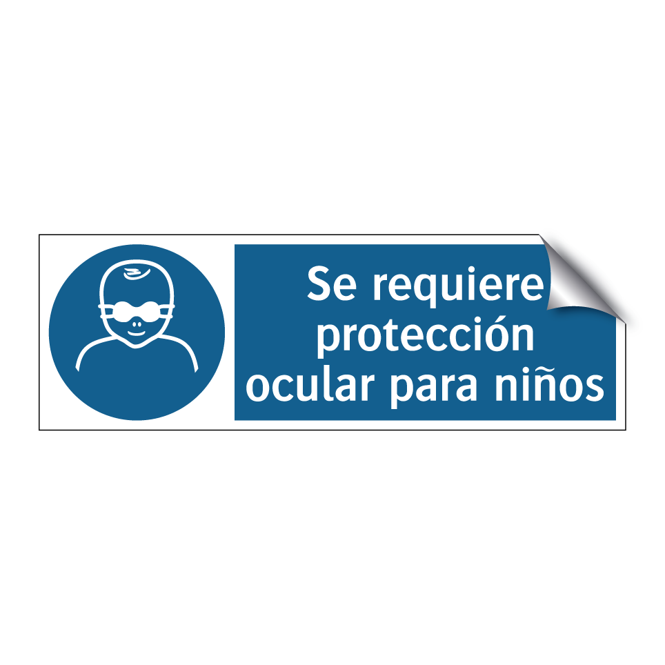Se requiere protección ocular para niños
