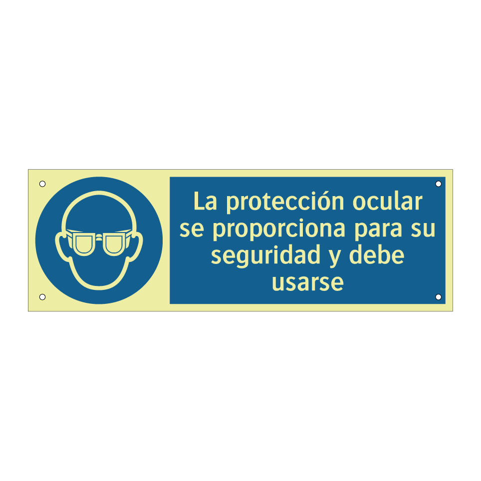 La protección ocular se proporciona para su seguridad y debe usarse