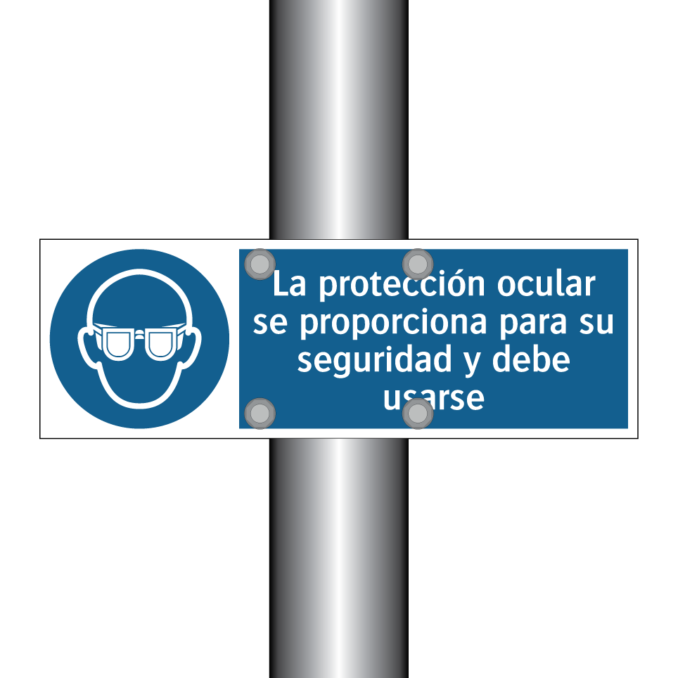 La protección ocular se proporciona para su seguridad y debe usarse