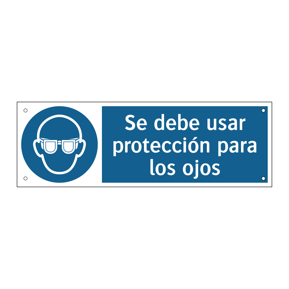 Se debe usar protección para los ojos