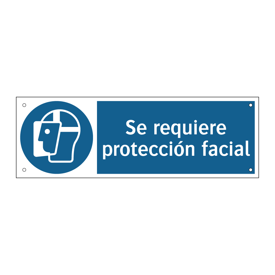 Se requiere protección facial