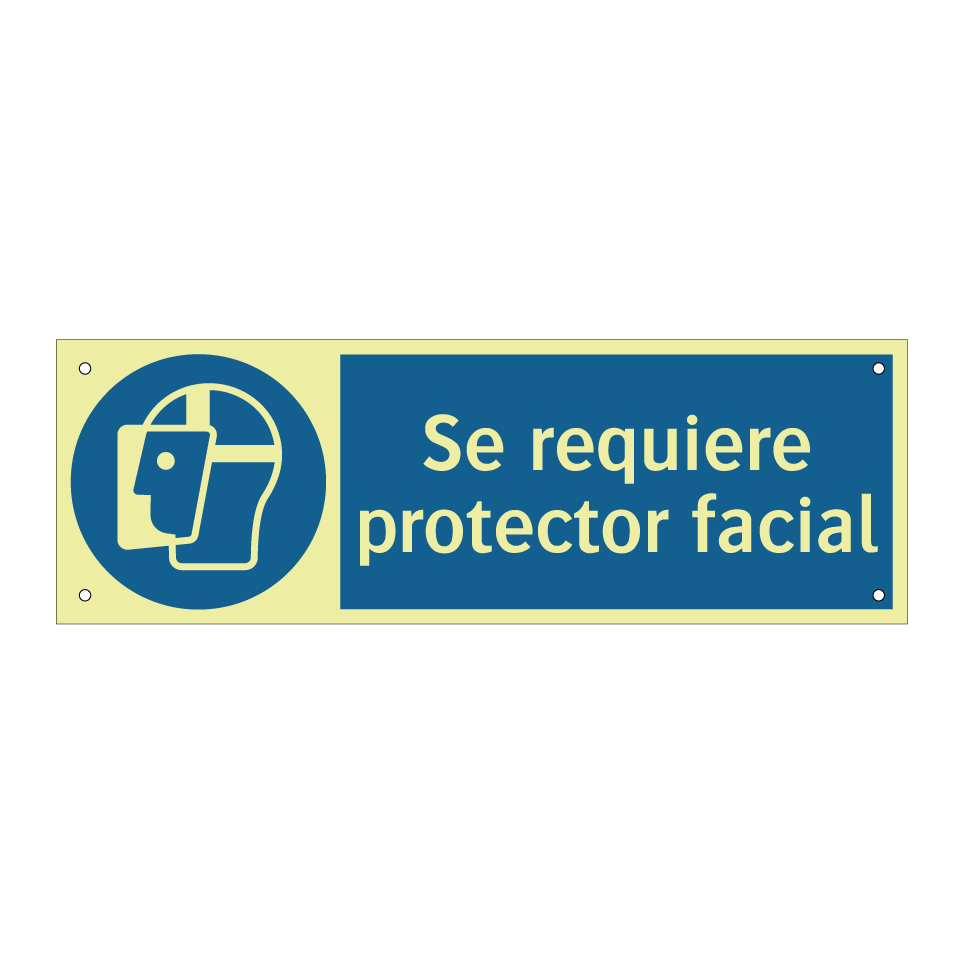 Se requiere protector facial